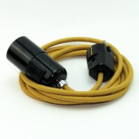 Textilkabel Pendel beige E27 Bakelit Vintage Fassung mit...