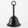 Lampen Baldachin – Metall schwarz, Tulpenform Ø 90 mm × H 61 mm, mit Leuchtenaufhängung für 10er Pendelrohr