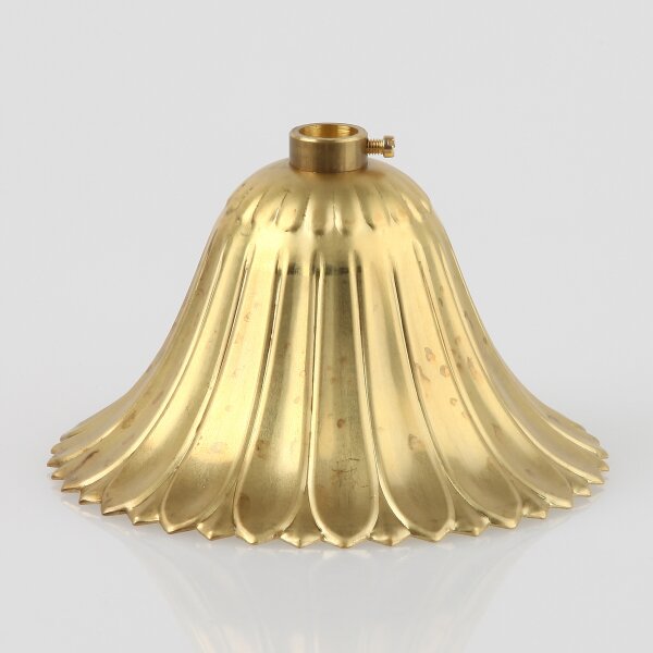 Lampen Baldachin – Metall Messing roh, Ø 100 mm × H 57 mm, für 10er Pendelrohr