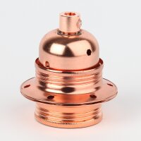 E27 Metall-Lampenfassung verkupfert mit Zugentlaster und...