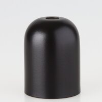 E27 Metall-Fassungshülse schwarz Zierhülse 43x57