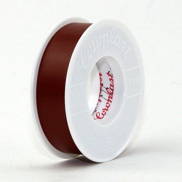 PVC Elektro-Isolierband 15 mm x 10 m – braun – Coroplast