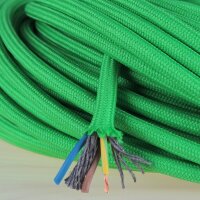 Textilkabel Stoffkabel kiwi-grün 3-adrig 3x0,75 Zug-Pendelleitung S03RT-F 3G0,75