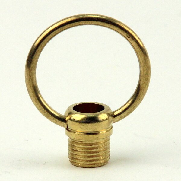 Ringnippel Messing roh M10x1 Außengewinde – beweglicher Bügel, Ø 27 mm