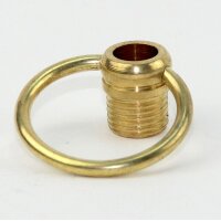 Ringnippel Messing roh M10x1 Außengewinde – beweglicher Bügel, Ø 27 mm