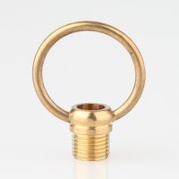 Ringnippel Messing roh M10x1 Außengewinde – beweglicher Bügel, Ø 27 mm