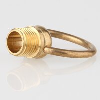 Ringnippel Messing roh M10x1 Außengewinde – beweglicher Bügel, Ø 27 mm
