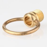 Ringnippel Messing roh M10x1 Außengewinde – beweglicher Bügel, Ø 27 mm