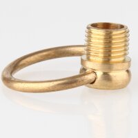 Ringnippel Messing roh M10x1 Außengewinde – beweglicher Bügel, Ø 27 mm