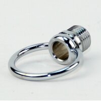 Ringnippel Metall verchromt M10x1 Außengewinde – beweglicher Bügel, Ø 27 mm