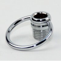Ringnippel Metall verchromt M10x1 Außengewinde – beweglicher Bügel, Ø 27 mm