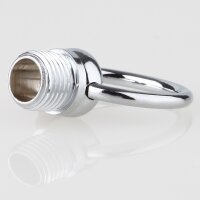 Ringnippel Metall verchromt M10x1 Außengewinde – beweglicher Bügel, Ø 27 mm
