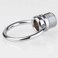 Ringnippel Metall verchromt M10x1 Außengewinde – beweglicher Bügel, Ø 27 mm
