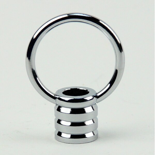 Ringnippel Metall verchromt M10x1 Innengewinde – beweglicher Bügel, Ø 27 mm