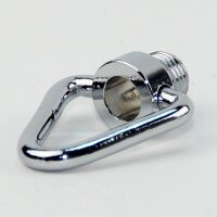 Ringnippel Metall verchromt M10x1 Außengewinde – beweglicher Bügel dreieckig, Ø 29 mm