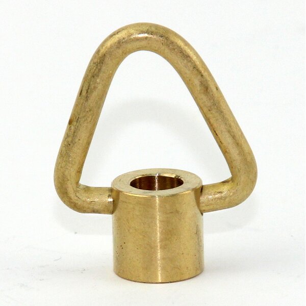 Ringnippel Messing roh M10x1 Innengewinde beweglicher Bügel dreieckig, Ø 29 mm