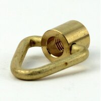 Ringnippel Messing roh M10x1 Innengewinde beweglicher Bügel dreieckig, Ø 29 mm