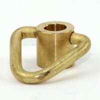 Ringnippel Messing roh M10x1 Innengewinde beweglicher Bügel dreieckig, Ø 29 mm