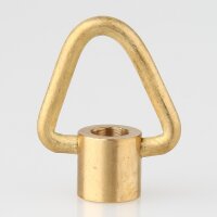 Ringnippel Messing roh M10x1 Innengewinde beweglicher Bügel dreieckig, Ø 29 mm