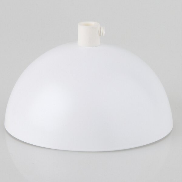 Lampen Baldachin Metall weiß 50 × 100 mm mit weißem Kunststoff-Zugentlaster
