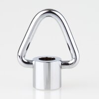 Ringnippel Metall verchromt M10x1 Innengewinde – beweglicher Bügel dreieckig, Ø 29 mm