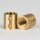 M10x1 Messing Verbindungsmuffe – Gewinde-Adapter, roh unbehandelt, mit 2x M4 Quergewinde