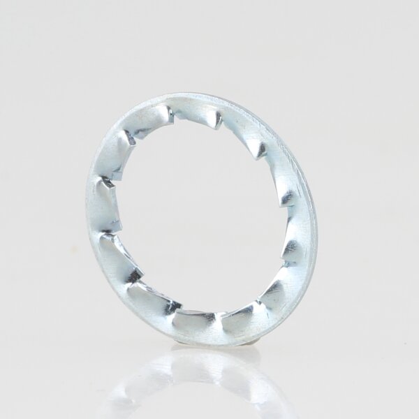 Fächerscheibe 15x10,5x0,5 mm – Metall, verzinkt (für M10 Gewinderohr)
