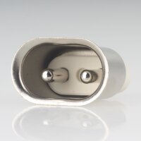 Warmgeräte Geräte-Einbaustecker Metall 2-polig...
