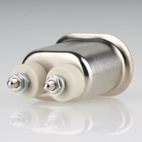 Warmgeräte Geräte-Einbaustecker Metall 2-polig...