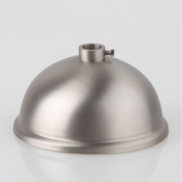 Lampen Baldachin Metall edelstahloptik 80x39 mm Kugelform mit Stellring für 10 mm Pendelrohr