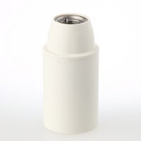 E14 Thermoplast-Lampenfassung weiß mit Glattmantel...