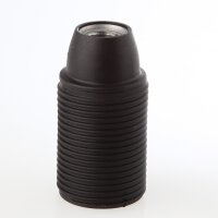 E14 Thermoplast-Lampenfassung schwarz mit...
