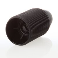 E14 Thermoplast-Lampenfassung schwarz mit Außengewinde und M10x1 Innengewinde