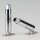 Lampen Dreh-Kippgelenk mit Lasche 13x63 mm, verchromt, M10x1x10 Außengewinde mit Verdrehschutz