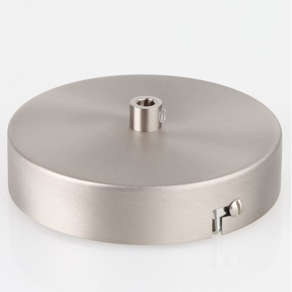 Lampen Metall Baldachin 110x28mm edelstahloptik für 1 Lampenpendel mit Zugentlaster