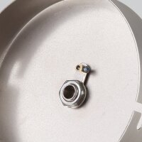 Lampen Metall Baldachin 110x28mm edelstahloptik für 1 Lampenpendel mit Zugentlaster