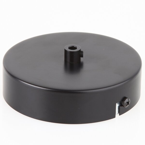 Lampen Metall Baldachin 110x28mm schwarz für 1 Lampenpendel mit Zugentlaster
