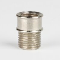 Reduzier-Nippel Kopfstück Gewinde-Adapter vernickelt...