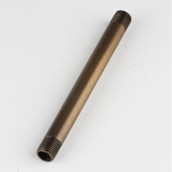 M10x1 Lampen Pendelrohr Metall antik fumé – 100 mm – beidseitig Außengewinde
