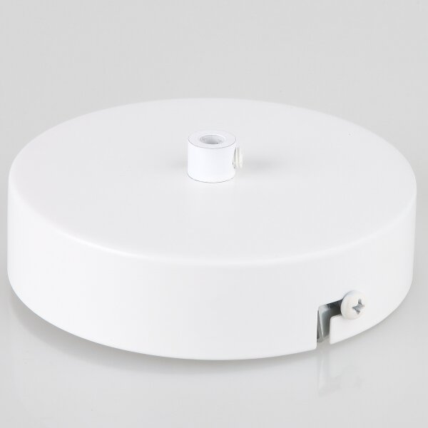 Lampen Metall Baldachin 110x28mm weiß für 1 Lampenpendel mit Zugentlaster