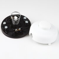 Fuß-Tretschalter Fußschalter Schnurschalter weiß 67x35mm 250V/6(2)A für Rundkabel