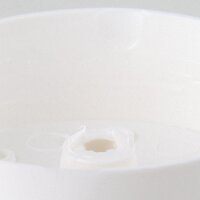 Lampen Verteiler-Baldachin-Set – Kunststoff weiß, Ø 70 mm, Höhe 25 mm, seitlich 6 Loch-Optionen