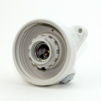 E27 Porzellan-Deckenleuchte Lisilux IP54 mit klarem Zylinderglas 100W 174x112 mm