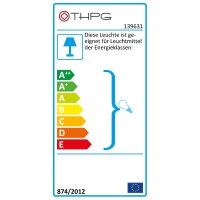 E27 Porzellan-Deckenleuchte Lisilux IP54 mit klarem Zylinderglas 100W 174x112 mm