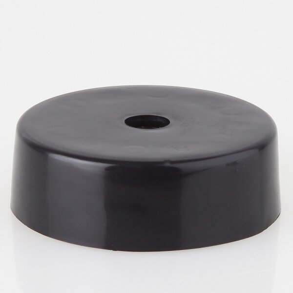 Lampen Verteiler-Baldachin-Set – Kunststoff schwarz, Ø 70 mm, Höhe 25 mm, seitlich 6 Loch-Optionen