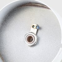 Lampen Metall Baldachin 80x25mm weiss für 1 Lampenpendel mit Zugentlaster