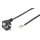 2 m Netzkabel Anschlusskabel 3x0,75mm² schwarz mit Schutzkontakt Winkel-Stecker