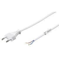 1,5 m Netzkabel Euro-Anschlusskabel weiß mit...