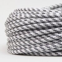 Textilkabel Stoffkabel schwarz-weiß 3-adrig 3x0,75...
