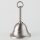 Lampen Baldachin – Metall nickel matt, Tulpenform Ø 90 mm × H 61 mm, mit Leuchtenaufhängung für 10er Pendelrohr